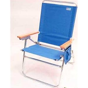 High Boy 4 Position Beach Chair - Blue by 