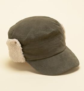 Older Boys' Faux Fur Corduroy Hat