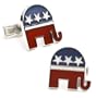 Sterling Republican Elephant Cufflinks - Political Formal Wear - Cufflinks
