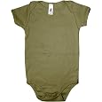 American Apparel Infant Baby Rib Short Sleeve One-Piece Shirt