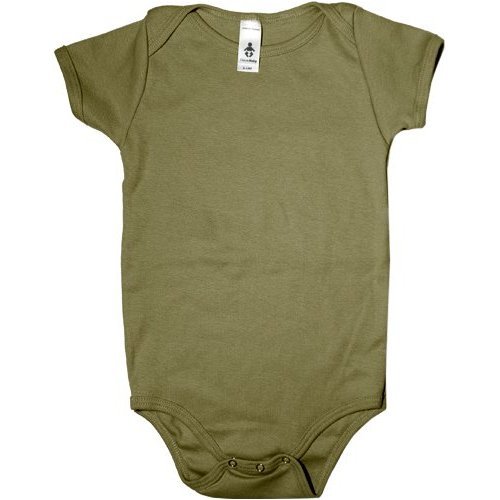 American Apparel Infant Baby Rib Short Sleeve One-Piece Shirt