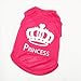 Urparcel Pet Dog Vest Clothes T-Shirt Cat Puppy Superman Crown Shirt Red M