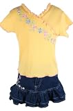 Dakota Kids Spring/Summer Toddler Girls 2 pc. Embroidered Denim Skort Set