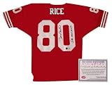 Steve Young San Francisco 49ers NFL Hand Signed Authentic Style Away Red Football Jersey
