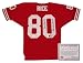 Jerry Rice San Francisco 49ers NFL Hand Signed Authentic Style Away Red Football Jersey with SB XXIII MVP Inscription