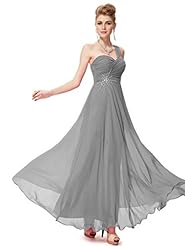 Pleated Beaded Chiffon One Shoulder Floor Length Evening Dress/Prom Dress/Party Dress  With a Sash 