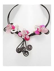 Cotton Waxed Thread Dyed Mop Necklace