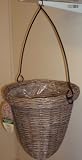 from Gardman SET OF 2 GARDEN HANGING BASKET WILLOW HIVE BASKET + METAL RIGID HANGER PRE LINED