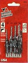 Vermont American 16615 4 Piece #6 to #12 Standard Shank Predrill and Countersink Assortment