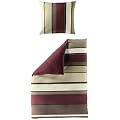 Bierbaum 4800_03 Bettw�sche Dessin 135 x 200 cm, Feinbiber/Flanell, bordeaux