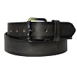 Mens New Genuine Leather Two-Tone 1.25 Inch Black Belt by Landes