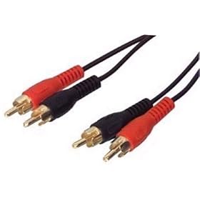 2 x RCA/Phono Plugs to 2 X RCA/Phono Plugs GOLD 10 Mtr