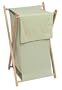 Green Chambray Folding Hamper
