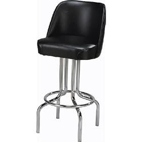 Retro Swivel Bar Stool with Bucket Seat 