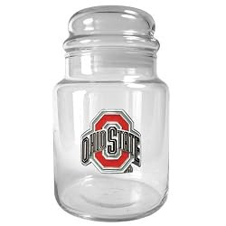 Ohio State Buckeyes NCAA 31oz Glass Candy Jar - Primary Logo by Great American Products