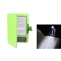 eForCity Green Leather Case Skin Cover + Travel Clip on LED Light Compatible with Kindle 3 3G Keyboard