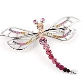 Rose-Coloured Dragonfly Brooch