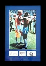 Bobby Moore and Pele signed & framed presentation tribute