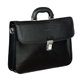 Maxwell Scott - Sacoche de luxe en cuir noir pour femme (Ranco)