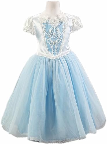YY Mall Ivory Flower Princess Girl Dress Elsa Winter Dress Cosplay