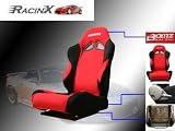Red with Black Universal Racing Seats - Pair
