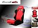 Red with Black Universal Racing Seats - Pair
