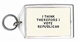 I think therefore I vote Republican Keychain