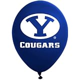NCAA Brigham Young Cougars Navy Blue 10-Pack 11'' Round Latex Party Balloons