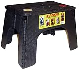 B&R Plastics 104-6BK Black 12" EZ Foldz Step Stool