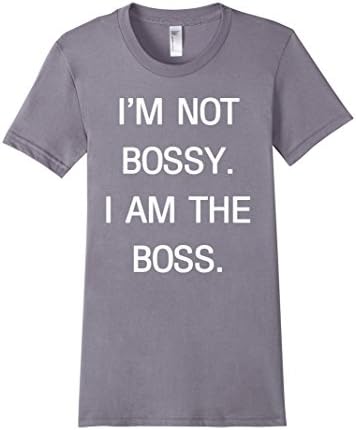 Women's Crewneck T-Shirt |  I'm Not Bossy I Am The Boss Small Slate