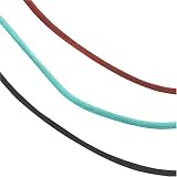 Set of 3, 15' to 19' Sterling & Rust, Black & Turquoise Satin Cords