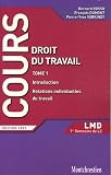 Revue Montchrestien  / Droit du travail : Tome 1, Introduction, Relations individuelles de travail, 1e semestre L3