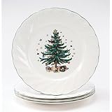Nikko Ceramics Happy Holidays Dinner Plates, Set of 4