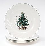 Nikko Ceramics Happy Holidays Dinner Plates, Set of 4