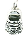 14k White Gold Baby Shoe Charm