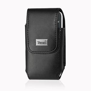 Leather Pouch Protective Carrying Cell Phone Case for Apple iPhone 4 16GB 32GB / 3GS - 16GB 32GB 3G - 8GB / Garmin Asus Garminfone / HTC myTouch (2010) T-Mobile HTC Hero / Huawei Ascend Cricket/ LG Optimus T T-Mobile Optimus S Sprint / Motorola Droid 2 (Global) Verizon Milestone XT720 Droid 2 / Nokia E72/ PCD Razzle TXT8030 Pantech Ease Laser AT&T / Samsung Craft SCH-R900 MetroPCS R350 / Sharp FX / Sony Ericsson Aspen - BLACK