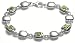 Sterling Silver Bracelet w/ Peridot Stations by Zina, 7