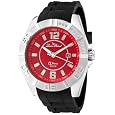 Lucien Piccard Men's A Diver Red Carbon Fiber Dial Black Silicone