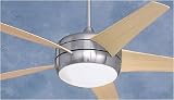 Emerson CF929BS Midway II Brushed Steel Contemporary Ceiling Fan 54 Blade Span