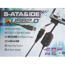 Convertisseur USB 2,0 - IDE 2,5 et 3,5 ET SATA pour disques durs, lecteurs DVDROM�.