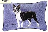 Boston Terrier Dogs Tapestry Couch Pillow