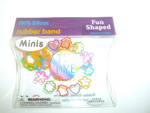 Tie Dye Fun Shaped Shape Mini Ring Bands Bandz (12pcs)