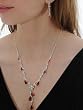 Beautiful Crystal Rhinestone Necklace and Matching Earrings Red and Clear