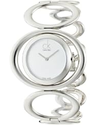 Calvin Klein Stainless Steel Round Silver Dial Womens Watch - K1P23120