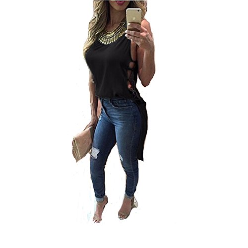 Women Summer Style Sleeveless Blouse Casual Chiffon Tank Tops T-Shirt