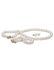 8.5-9.0 mm, White "Freshadama" Freshwater Pearl Set