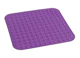 Wenko 18949100 Duscheinlage Tropic Purple - Rutschstopp, Saugn&auml;pfe Kunststoff, 54 x 54 cm, lila