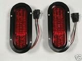 Red Oval 62 LED Truck RV Trailer Stop Turn Tail Lights