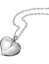 New 925 Sterling Silver Love Heart Pendant link Chain 35004