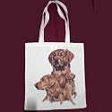 Golden Retriever Print Shoulder Tote Bag